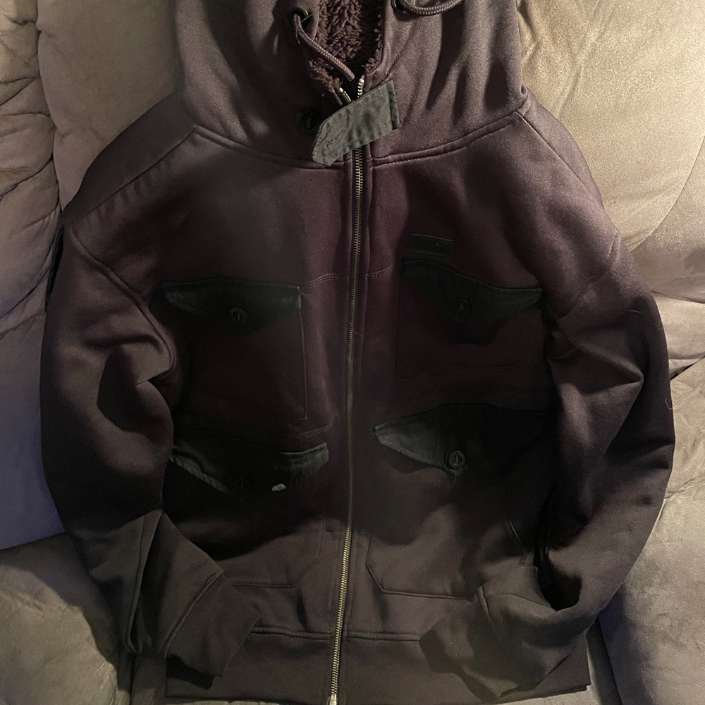 Black Volcom Cargo Jacket